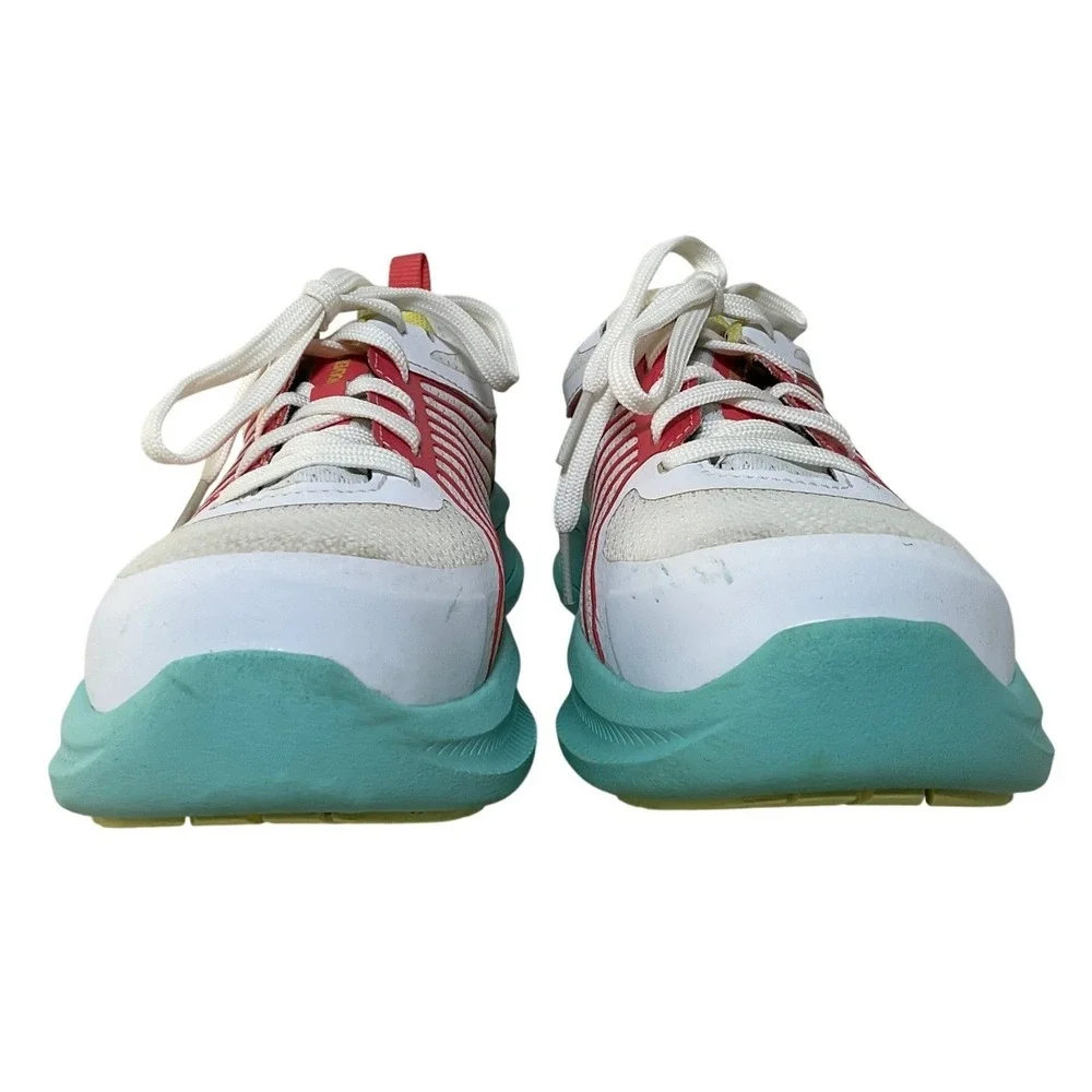 Wolverine Rev Duraspring‎ Women's 8.5 Carbon Safety Toe Work Shoes Pink Aqua